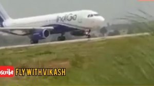 Deoghar airport first Indigo Airlines successfully takeoff and landing trial .