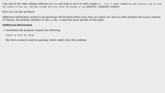 Unix & Linux: How to fix kdenlive crashes on Ubuntu 13.10 during scene finding? смотреть онлайн