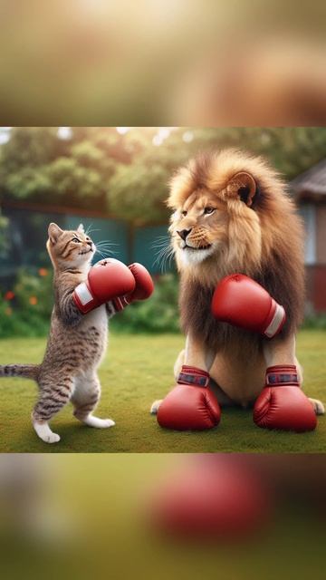 Cat and lion boxing,🤬CATAND LION BOXING TODAY BEST VIDEO 1😎😥😥#shorts #hiphop #rap #animalboxing смотреть онлайн