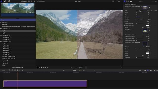 FREE Comparison Slider for FCPX | Final Cut Pro X Templates Plugins смотреть онлайн