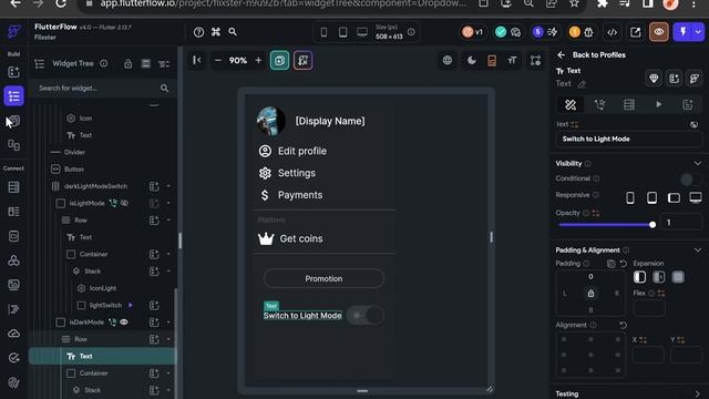 Flutter Flow TV Social Media App Design Timelapse