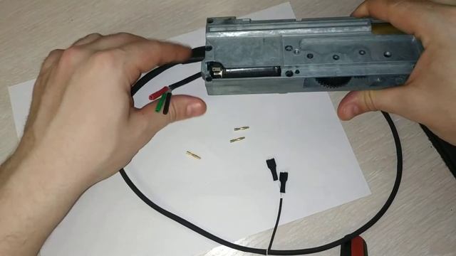 Проводка м249 новая версия - вывод на короб вставку BullGear