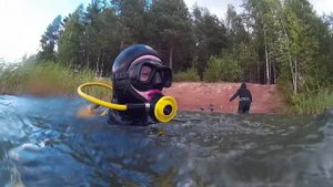 из архива первый дайвинг у прекрасной аквалангистки