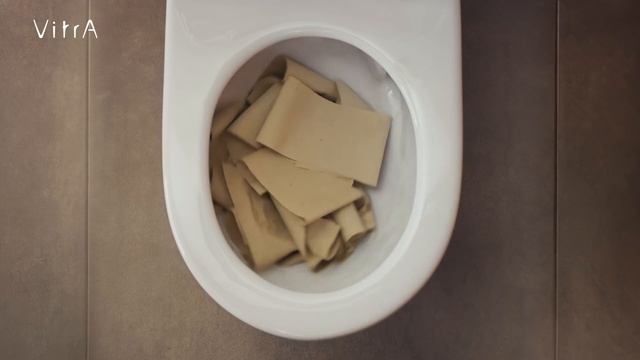 VitrA QuantumFlush. Тест с туалетной бумагой. смотреть онлайн