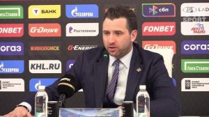 Роман Ротенберг после первой победы СКА в серии с "Динамо" о брошенной на лёд бутылке и провокациях.