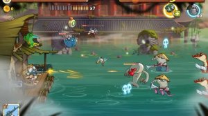 болото атакует 2 защищаю свой плот от монстров  китайские уровни😎👍