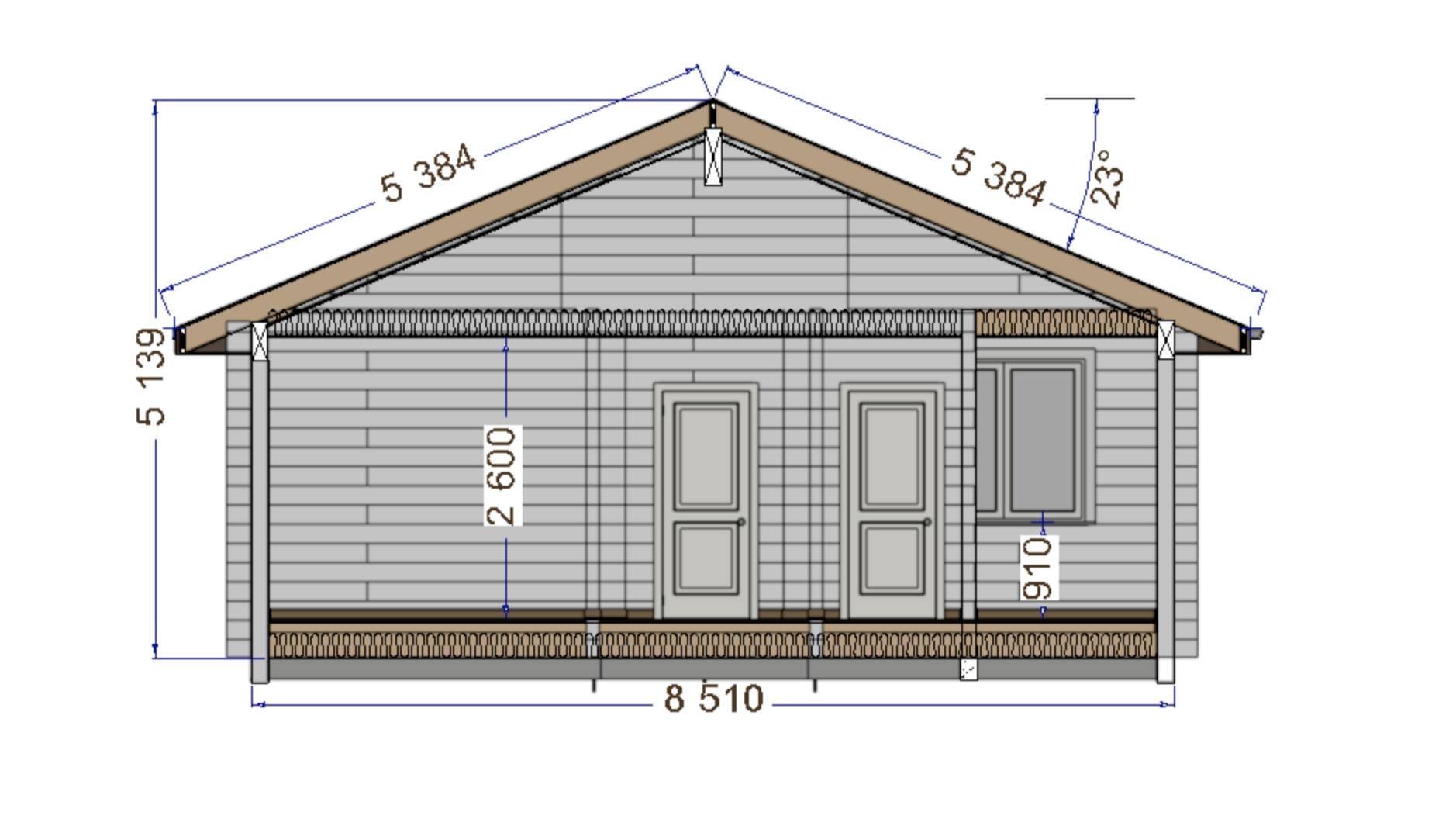 Кд193 Дом из клееного бруса по проекту Кд193