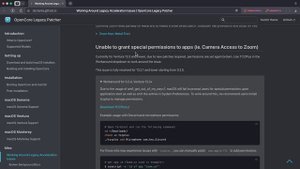 Как выдать разрешения на микрофон и камеру в MacOS и Hackintosh Opencore Legacy Patcher
