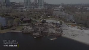 Гостинично-ресторанный комплекс Бартоломео в Днепропетровске после удара Гераней