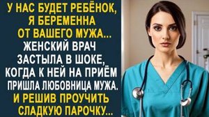 -У нас будет ребёнок, я беременна от вашего мужа... Женский врач застыла в шоке, когда к неё на...