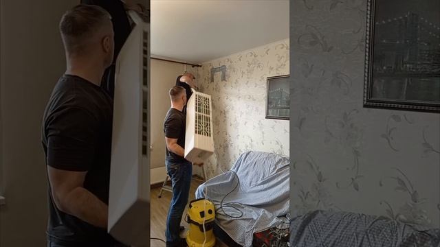 Монтаж внутреннего блока и трассы кондиционера Кентатсу