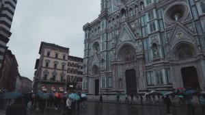 Прогулка под дождем во Флоренции, Италия. Звуки дождя⛈️☔