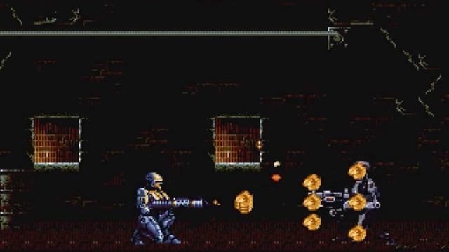 Robocop vs Terminator. 06. Босс Терминатор с пушкой