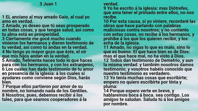 Biblia: 3 Juan Capítulo 01 - Reina Valera Antigua - Rita Lara Oxte смотреть онлайн
