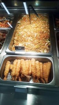 Fried Shrimps and Chow Mein