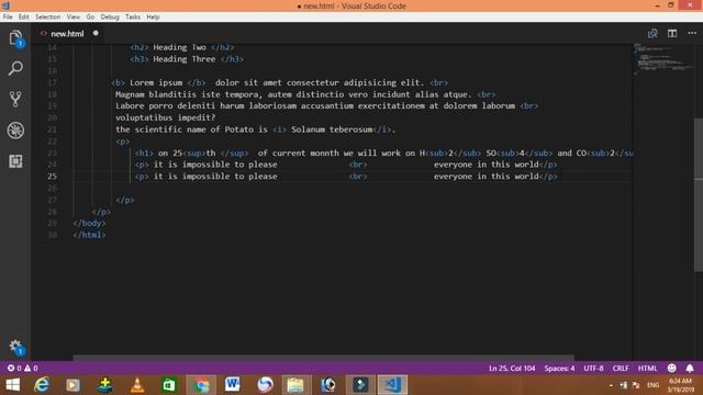 lesson 04 basics tags of HTML | HTML Course for beginners