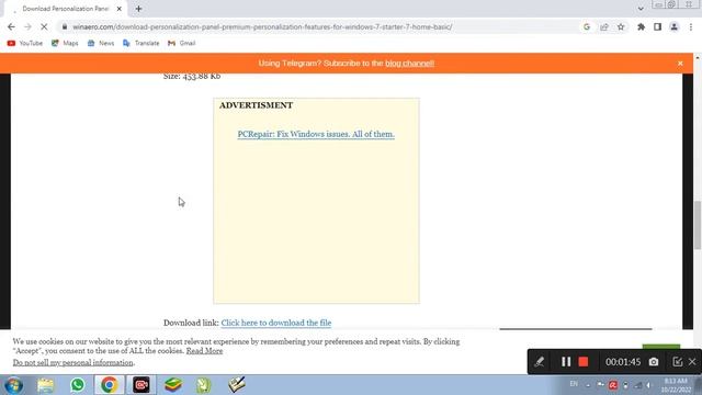 Problem Fixed personalization panel in windows 7 in Pashto