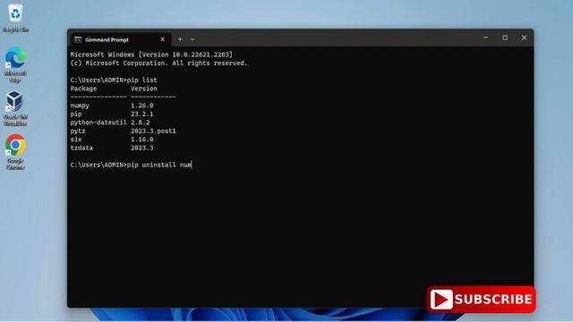 How to Uninstall Numpy Python Libraries on Windows [2023] | Numpy