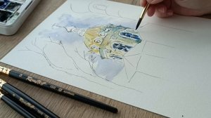 Здание акварелью, ТГ канал в описании