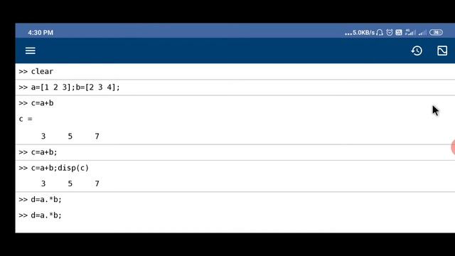 Matlab on Android mobile// installation// matrix operations
