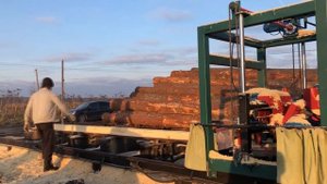 Запуск пилорамы дисковой Ц2УБС-2 г.Гатчина 2021г.