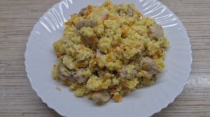 Пшено с куриным мясом. Готовлю  в одной кастрюле.