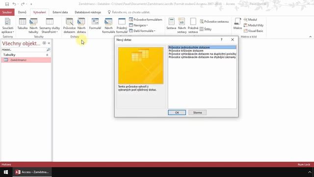 Access - Vytváření jednotlivých objektů databáze смотреть онлайн