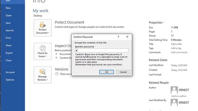 How to encrypt a word document windows 10 fast. смотреть онлайн