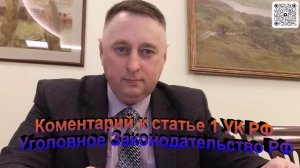 Комментарий к статье 1 УК РФ Уголовное законодательство РФ