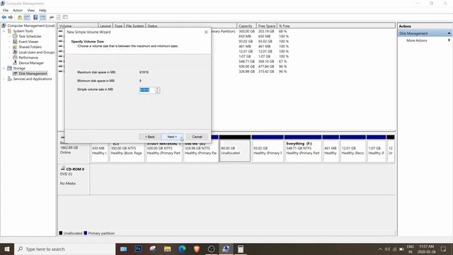 How To Expand Size of C Drive without loosing data | Windows 10 | Create and Merge Partition | Easy смотреть онлайн