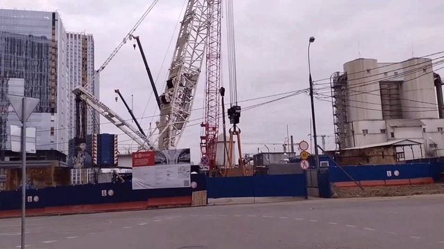 Монтаж ТПМК София на площадке будущей станции Звенигородская Рублёво-Архангельской линии