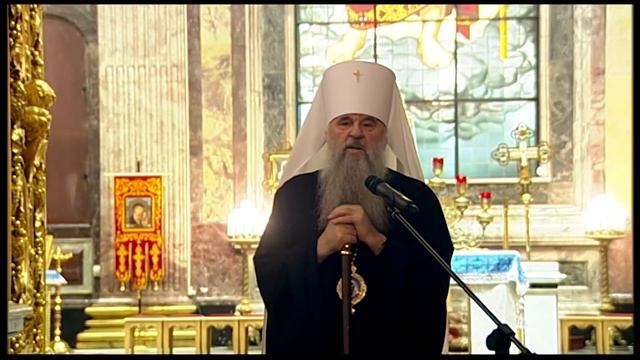 Митрополит Варсонофий совершил Всенощное бдение в Исаакиевском соборе смотреть онлайн