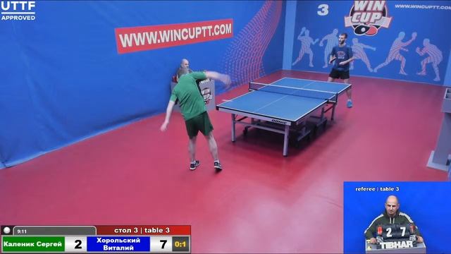 Каленик Сергей 0-3 Хорольский Виталий Турнир Восток 3 WIN CUP 05.06.21 ПрямаяТрансляция Зал3