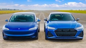 Кто победит в заезде - новая Tesla Model 3 или же Audi RS7?