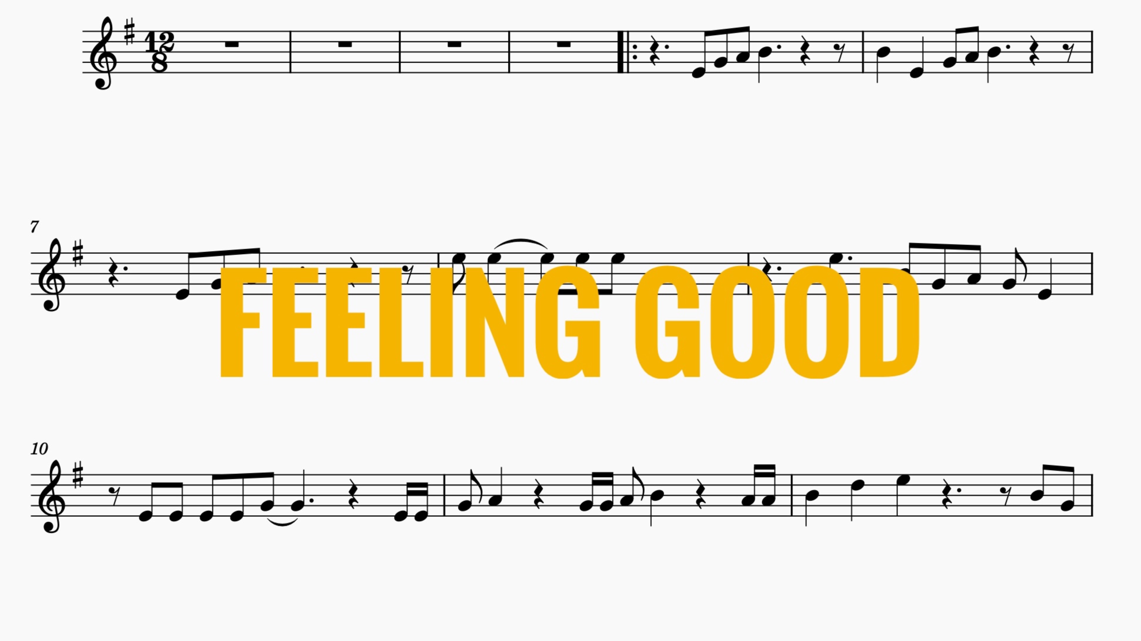 Feeling good Saxophone Alto Sheet ноты для альт саксофона смотреть онлайн