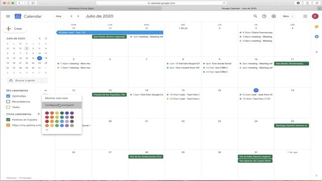 Optima-CRM: sincronización calendarios por iCal смотреть онлайн