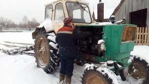 Запуск дизеля ЮМЗ зимой