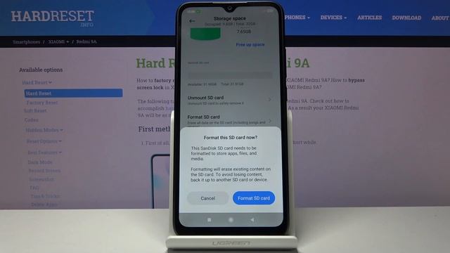 How to Format SD Card in Xiaomi Redmi 9A – Erase SD Card Data смотреть онлайн