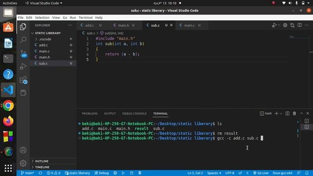 Static Library in C "create static library in c programming" (GCC, the GNU Compiler) #tutorial -1