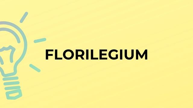 What is the meaning of the word FLORILEGIUM? смотреть онлайн