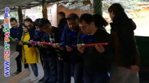 Тимбилдинг с желобами и шарами, командный тренинг