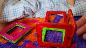 собираем кубик из детского магнитного контруктора, детские развивающие игры