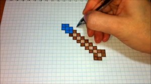 Простые рисунки #4 Лопата из Майнкрафт    рисунки по клеточкам #Простыерисунки