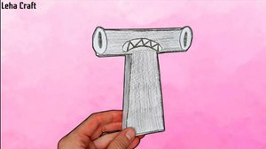 Оригами Русский Алфавит Лор буква Т / Паперкрафт буквы Т из бумаги / Поделки из бумаги 3Д