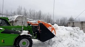 КОВШ С ПРИЖИМОМ | для телескопического погрузчика. Уборка снега.