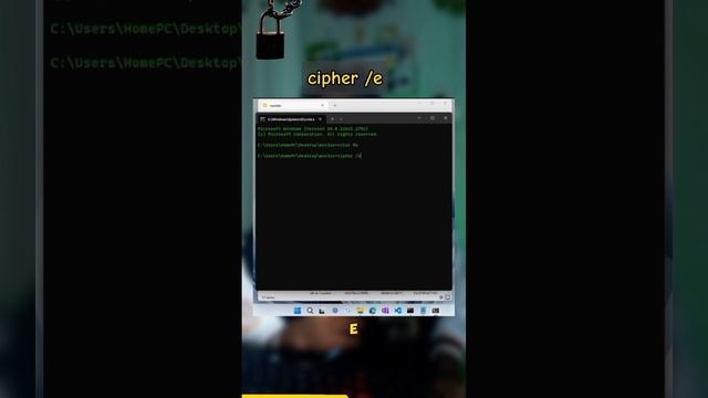 HOW TO ENCRYPT YOUR FILES WITH CMD#encryption #commandprompt #Windows #Microsoft #protection