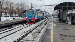 Электровоз ЭП2К-501 (ТЧЭ-8) со скоростным фирменным поездом "Аврора" №741У Санкт-Петербург - Москва.