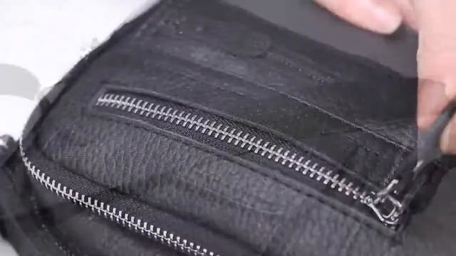 3009-Bullcaptain təbii dəridən kişi barsetkası -Мужская черная барсетка из натуральной кожи смотреть онлайн