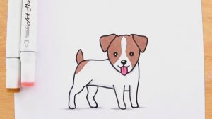 Как нарисовать и раскрасить ДЖЕК-РАССЕЛ-ТЕРЬЕРА за 15 минут!