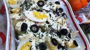 Картофельный салат с оливками